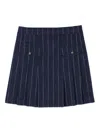 Sandro Pinstripe Mini Skirt In Blue