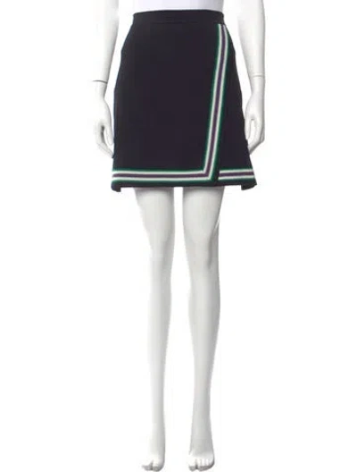 Pre-owned Sandro Striped Mini Skirt In Blue