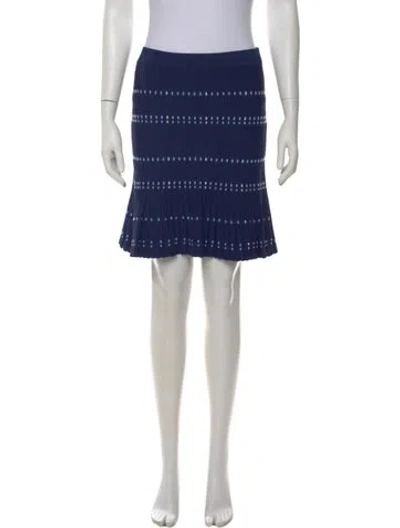 Pre-owned Sandro Striped Mini Skirt In Blue
