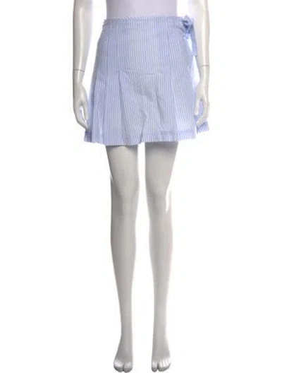 Pre-owned Sandro Striped Mini Skirt In Blue