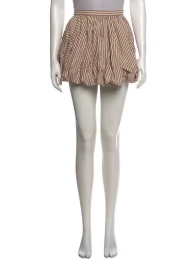Pre-owned Sandro Striped Mini Skirt In Neutral