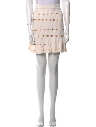 Pre-owned Sandro Striped Mini Skirt In Neutral