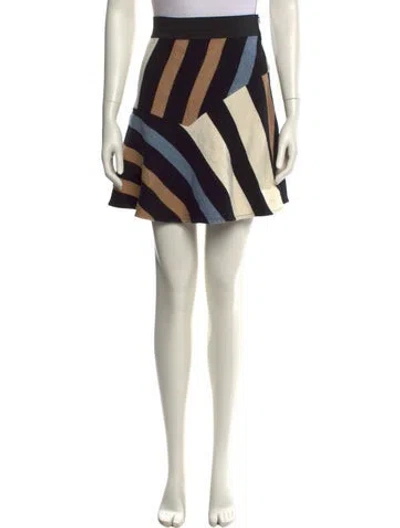 Pre-owned Sandro Striped Mini Skirt In Neutral