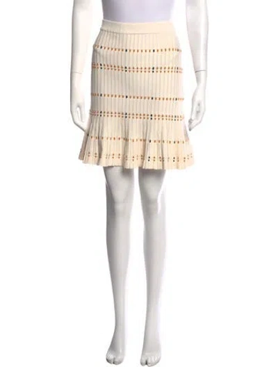 Pre-owned Sandro Striped Mini Skirt In Neutrals