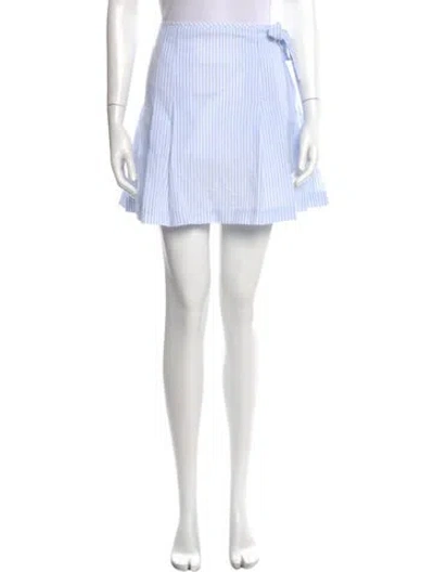Pre-owned Sandro Striped Mini Skirt W/ Tags In Blue