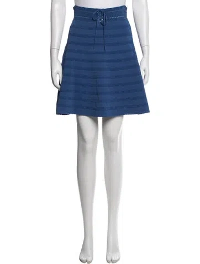 Pre-owned Sandro Striped Mini Skirt W/ Tags In Blue