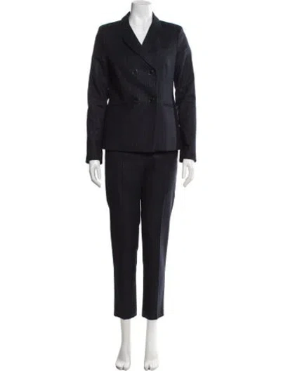 Pre-owned Sandro Striped Pantsuit In Blue
