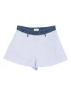 Sandro Striped-pattern Shorts In White