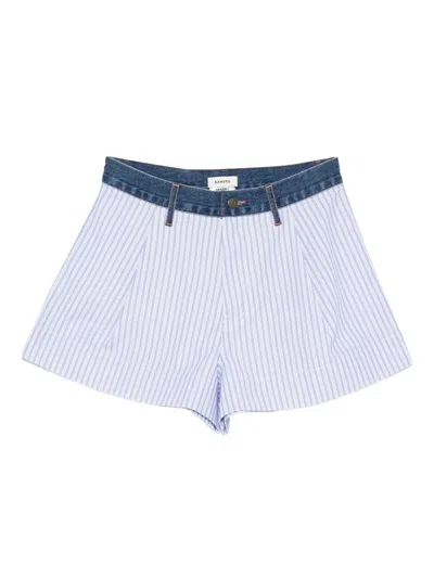 Sandro Striped-pattern Shorts In White