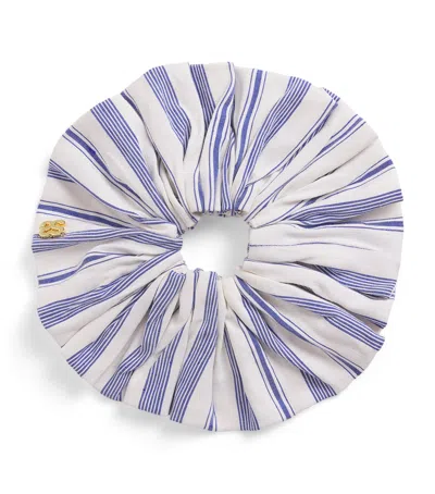 Sandro Striped Scrunchie In Blue