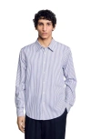 Sandro Striped Shirt In Blue Sky
