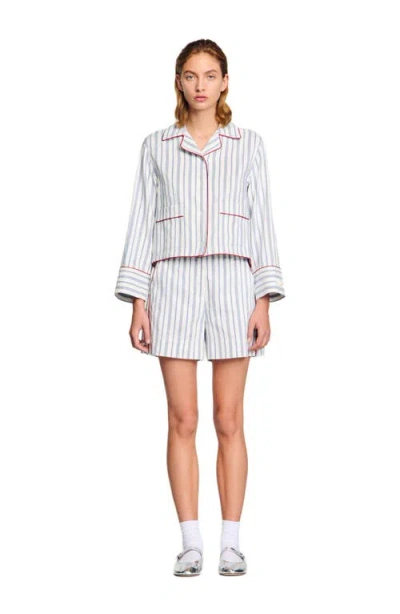 SANDRO SANDRO STRIPED SHIRT