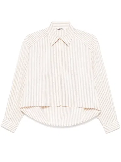 Sandro Striped Shirt In Green