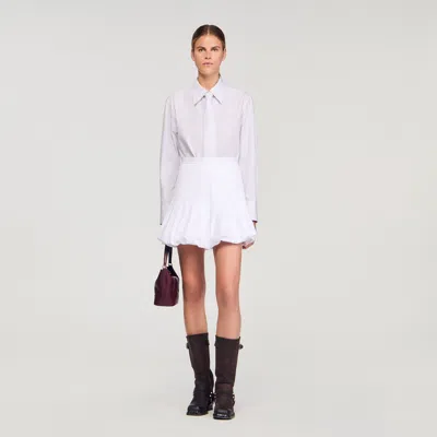 Sandro Striped Shirt With Detachable Tie In Multi