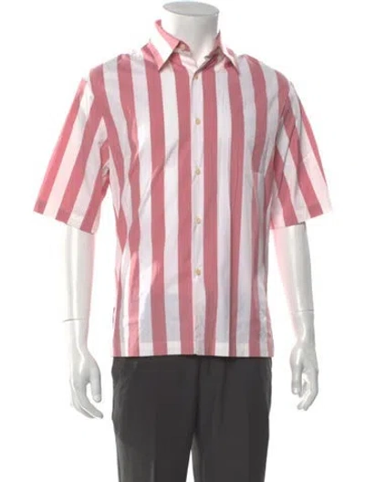 Pre-owned Sandro Striped Short Sleeve Shirt In Multi