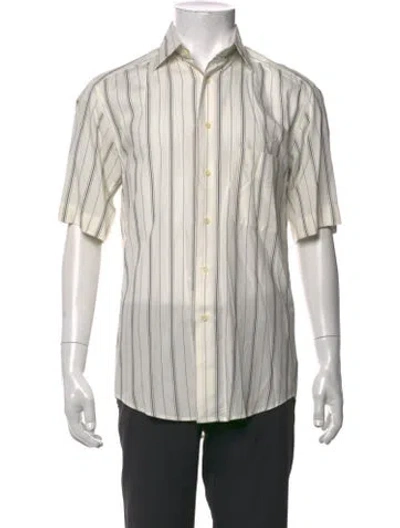 Pre-owned Sandro Striped Short Sleeve Shirt In Multicolor