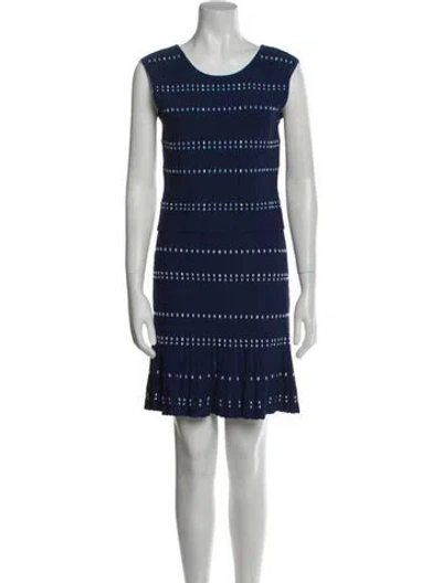 Pre-owned Sandro Striped Skirt Set In Blue