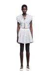 Sandro Striped Sleeveless Crop Top In White