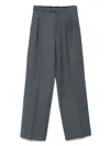 Sandro Striped Straight-leg Trousers In Gray