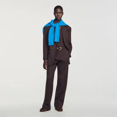 Sandro Striped Suit Jacket