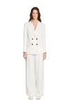 Sandro Striped Tailored Jacket In White