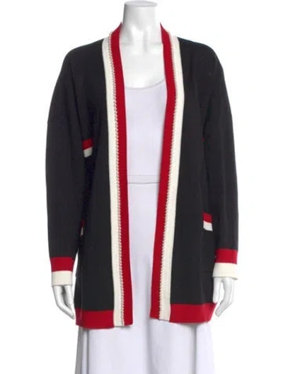 Pre-owned Sandro Striped Sweater In Black