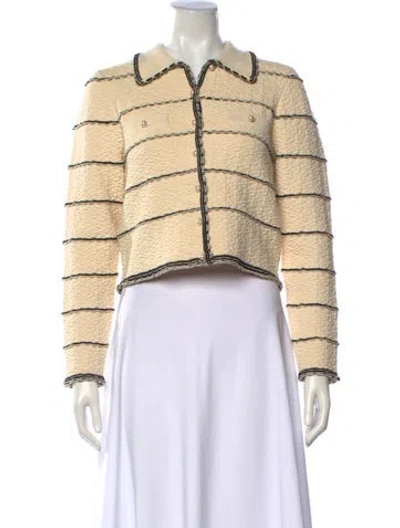 Pre-owned Sandro Striped Sweater In Neutrals