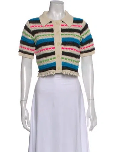 Pre-owned Sandro Striped Sweater W/ Tags In Neutral