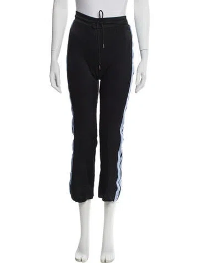 Pre-owned Sandro Striped Sweatpants In Black