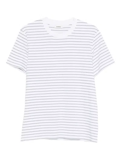 Sandro Striped T-shirt In White
