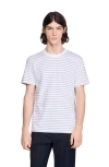 Sandro Striped T-shirt In White