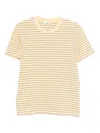 Sandro Striped T-shirt In Yellow