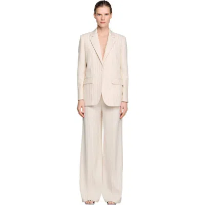 SANDRO SANDRO STRIPED TAILORED JACKET