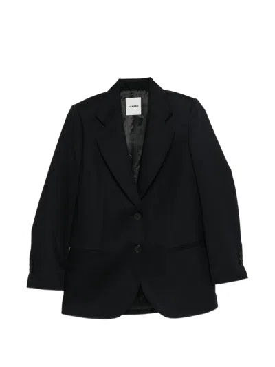 Sandro Striped Tailored-fit Blazer In Black