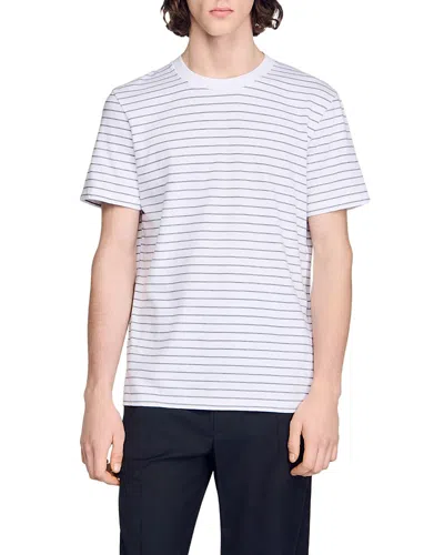 Sandro Striped T-shirt In White