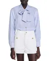 Sandro Striped Tie Shirt In Multi