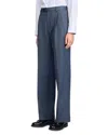 Sandro Striped Wide-leg Trousers In Blue