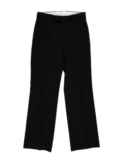 Pre-owned Sandro Striped Tuxedo Pants In Black