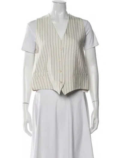 Pre-owned Sandro Striped Vest In Neutrals