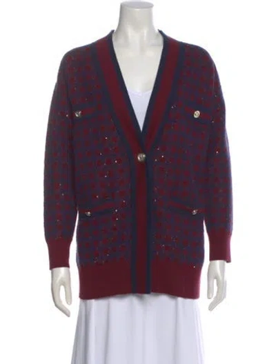 Pre-owned Sandro Striped V-neck Sweater