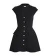 Sandro Structured Buttoned Mini Dress In Black