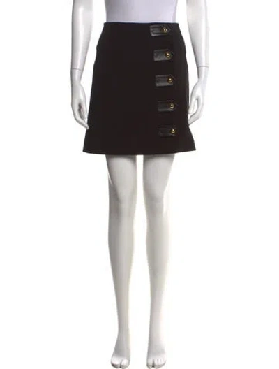 Pre-owned Sandro Studded Accents Mini Skirt In Black
