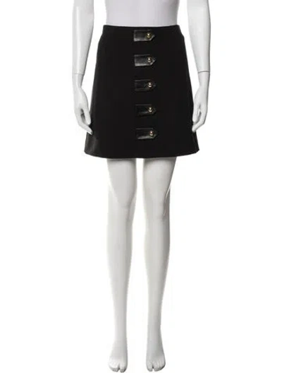 Pre-owned Sandro Studded Accents Mini Skirt In Black