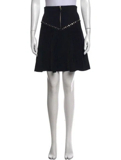 Pre-owned Sandro Studded Accents Mini Skirt In Black
