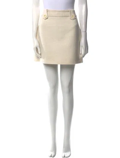 Pre-owned Sandro Studded Accents Mini Skirt In Neutral
