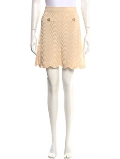 Pre-owned Sandro Studded Accents Mini Skirt In Neutral