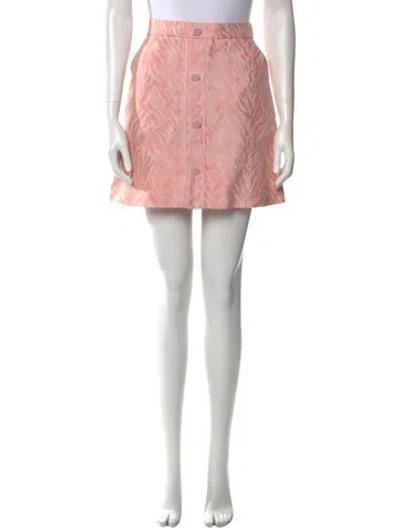 Pre-owned Sandro Studded Accents Mini Skirt In Pink