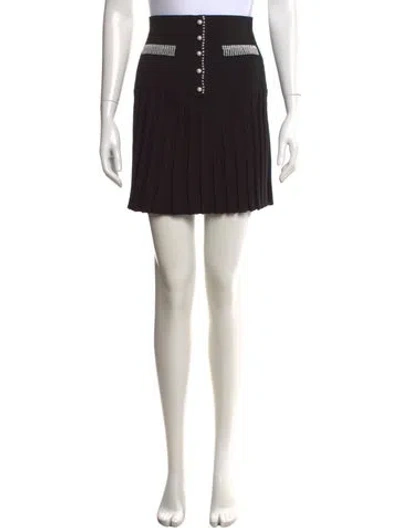 Pre-owned Sandro Studded Accents Mini Skirt W/ Tags In Black