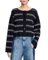 Sandro Embellished Cardigan In Black