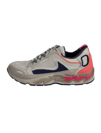 Pre-owned Sandro Suede Athletic Sneakers In White